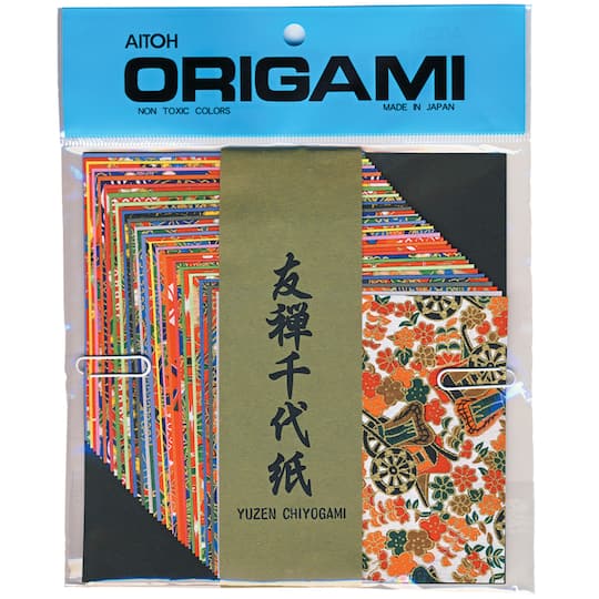 Aitoh Decorative 4&#x27;&#x27; Yuzen Chiyogami Washi Paper, 40 Sheets
